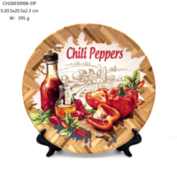 Assiette en céramique décorative 3D à motif de fruits avec support de présentation disponible