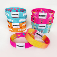 Bracelet élastique personnalisé RFID NFC FM1108 213 215 216 en polyester tissé promotionnel pour contrôle d'accès