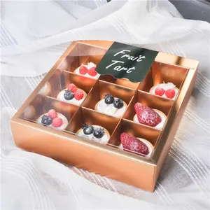 Gift Customized Clear Window Grid Candy Strawberry Chocolate Box Packaging Chocolate Covered Strawberry Boxes