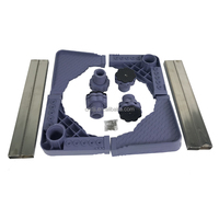 Nouveau Design Support Réfrigérateur et Lave-Linge en Acier Inoxydable, Base Ajustable Fixe, Pieds Fixes Simples sur un Côté V-STAR D913
