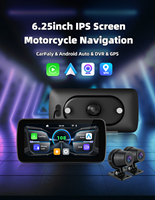 Écran de navigation sans fil CarPlay pour moto de 6,25 pouces, compatible Android Auto, affichage CarPlay sans fil pour moto
