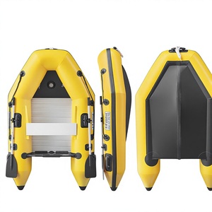 Bateau <span class=keywords><strong>de</strong></span> pêche gonflable professionnel en PVC jaune <span class=keywords><strong>de</strong></span> Chine, 2,3 m et 3,8 m, avec fond blindé, fond en aluminium recouvert et fond brossé - Product Image 2