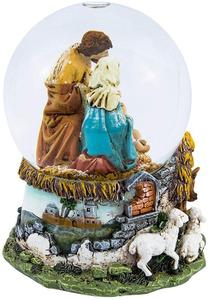 Polyresin/resina de Navidad globo de nieve de la Sagrada Familia Musical globo de agua 100mm - Product Image 5
