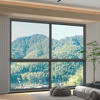 Ventana Horizontal de Perfil de Aluminio, Ventanas Corredizas Residenciales de Hierro con Doble Acristalamiento de Aleación de Aluminio
