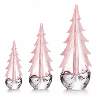 Luxuriöses Glas-Weihnachtsbaum-Ornament-Set Kristall-Feiertagsbaum-Figuren-Dekoration mit Standfuß in 8/12/16 Zoll Größen für Zuhause und Tisch