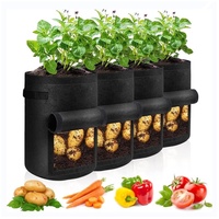 Sacs de culture en tissu feutre Utopia Home avec fenêtre d'aération et poignées pour le jardinage et la culture de fruits et légumes