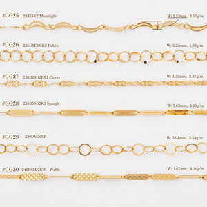 Japanese 18K <b>Gold</b> <b>Filled</b> Pure Solid <b>Gold</b> Fashion <b>Jewelry</b>-18K <b>Gold</b> <b>Filled</b> Chain Necklace Designed - Product Image 6