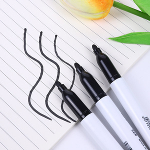 Pennarelli cancellabili per lavagna, a base d'acqua, neri, atossici, per bambini, a punta spessa, doppia faccia, facili da cancellare - Product Image 3