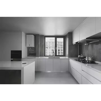 Fabricant chinois de premier plan, ensemble d'armoires de cuisine de luxe à finition brillante, en forme de L, meubles de cuisine sur mesure, armoires de cuisine modernes modulaires
