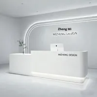 Comptoir de caisse pour magasin de vêtements Salon de beauté et bureau-Panneau de densité au design moderne minimaliste mat Stockage certifié E1