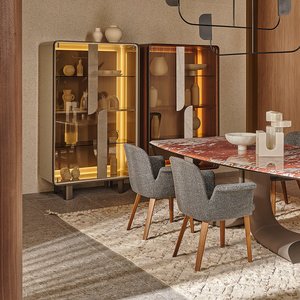 Vetrina di Lusso per Vini con Illuminazione LED, Mobile Bar in Legno, Credenza con Spazio di Archiviazione per Casa - Product Image 4