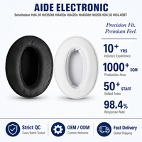 Pengganti EarPad Kulit Domba dengan Busa Memori untuk Sennheiser Hd4.30 Hd350bt Hd400s Hd420s Hd458bt Hd300 HD4.50 HD4.40BT