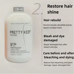 Uso de salón profesional No.1 Bond Builder Keratin Repair Tratamiento del cabello Suero 500ml para la protección del cabello tratado con color permanente