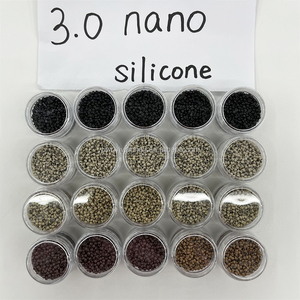 1000 pièces/bouteille, anneaux micro-nano de 3,0 mm et 4,0 mm avec revêtement en silicone, faciles à utiliser pour les extensions de cheveux - Product Image 5