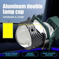 RISING 3.0 pouces GL66 170W Lentille de projecteur laser double, cache de lentille de projecteur 3 pouces, phare de projecteur Biled, phares de voiture, projecteur