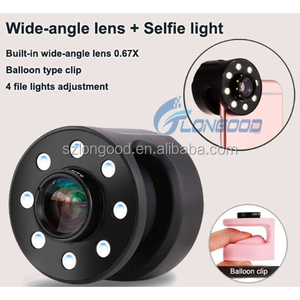 Créatif rechargeable LED <span class=keywords><strong>selfie</strong></span> anneau lumière 8 LED universel caméra anneau lumineux pour téléphones portables - Product Image 4