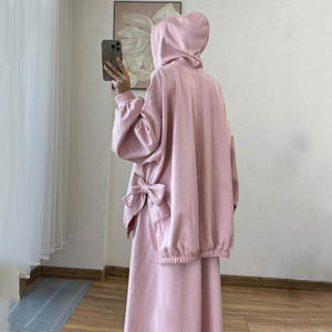 2025 vacances Style modeste Sport Type islamique <span class=keywords><strong>Dressing</strong></span> jupe femmes musulmanes populaire élément à capuche musulman sweat ensemble - Product Image 3