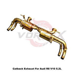 Vortex Luxury Gold-Plated Stainless Steel <b>Exhaust</b> System For Audi R8 V10 5.2L 2018-2023 Bespoke Tuning - Product Image 4