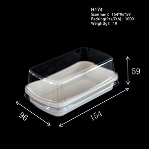 Emballage de cuisson transparent de qualité alimentaire jetable personnalisé Boîte d'emballage rectangulaire en plastique Conteneur à gâteau - Product Image 2
