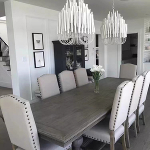 <span class=keywords><strong>Lampadario</strong></span> <span class=keywords><strong>Moderno</strong></span> a LED <span class=keywords><strong>Bianco</strong></span> in Stile Nordico in Legno e Metallo per Soggiorno, Sala da Pranzo, Ristorante, Chiesa, Matrimonio - Product Image 3