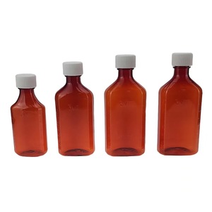 Botol Oval PET Apotek Resep Amber 0.75oz hingga 16oz dengan Tutup CR untuk Obat Cair Penggunaan Industri - Product Image 5