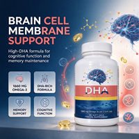 Gélules molles DHA OEM 830mg Oméga 3 avec EPA pour la fonction cognitive du cerveau et le soutien du système nerveux, saveur fraise