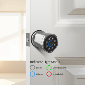 ลูกบิดอลูมิเนียมอัลลอยด์ที่ทนทานพร้อมระบบล็อคลายนิ้วมือและรหัสผ่าน ดีไซน์อัจฉริยะสำหรับประตูไม้ (BL10) - Product Image 4