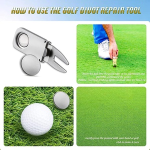 Fourche <span class=keywords><strong>de</strong></span> golf 3-en-1 avec marqueur <span class=keywords><strong>de</strong></span> balle <span class=keywords><strong>et</strong></span> outil <span class=keywords><strong>de</strong></span> réparation <span class=keywords><strong>de</strong></span> gazon pour utilisation sur le parcours <span class=keywords><strong>de</strong></span> golf - Product Image 4
