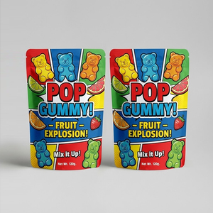 Emballage personnalisé de sachets refermables anti-odeurs pour bonbons, biscuits, gummies comestibles, sachets <span class=keywords><strong>en</strong></span> plastique Mylar avec fermeture éclair - Product Image 3