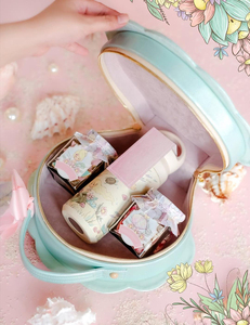 <strong>Baby</strong> Shower First Curl <strong>Memory</strong> <strong>Box</strong> Leather Giveaway Flip Custom Seashell Shaped Newborn <strong>Baby</strong> Gift <strong>Box</strong> Set Newborn with Bow Handle - Product Image 1