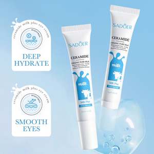 Crème pour les <span class=keywords><strong>yeux</strong></span> nourrissante au <span class=keywords><strong>lait</strong></span> de céramide SADOER en gros, réparation, anti-rides, lifting, raffermissant, végétalien, anti-âge - Product Image 2