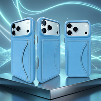 Étui de téléphone en PU texture croco avec fente pour cartes et protection de caméra surélevée pour iPhone 15 Pro Max