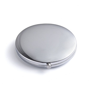 New Style Round Shape Metal Custom Logo <b>Double</b> <b>Side</b> Cosmetic <b>Mirror</b> - Product Image 3