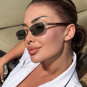 Small <b>Frame</b> Square Polarized UV400 Sunglasses Metal 2025 New Trendy Travel Driving Sun Protection Women - Product Image 1