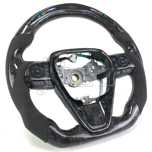 พวงมาลัยคาร์บอนไฟเบอร์แบบฟอร์จ พร้อมจอ LED สำหรับรถยนต์โตโยต้า แคมรี่ ไฮแลนเดอร์ เฮราคลีส วีโก้ ปี 2005 2007 2008 2009 <span class=keywords><strong>2010</strong></span> 2011 2012 2013 - Product Image 2