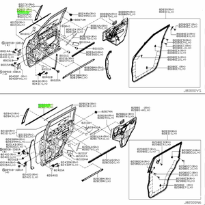 Bandes d'étanchéité de garniture extérieure (4 pièces) bandes d'étanchéité de fenêtre pour <span class=keywords><strong>Nissam</strong></span> Patrol Y62 2010 2011 2012 2013 2014 2015 2016 2017 2018 - Product Image 2