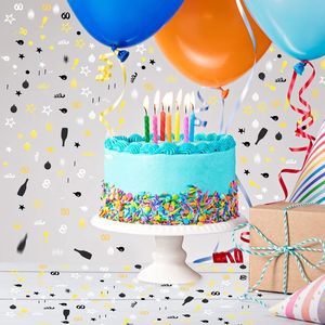3000 Pezzi di Coriandoli per <span class=keywords><strong>Compleanno</strong></span> Numero 60, Coriandoli Glitterati per <span class=keywords><strong>Torta</strong></span> di <span class=keywords><strong>Compleanno</strong></span>, Coriandoli da Tavola, Decorazioni per Feste in Nero, Oro <span class=keywords><strong>e</strong></span> Argento - Product Image 2