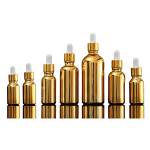 Flacone Spray Sigillato in <span class=keywords><strong>Vetro</strong></span> Dorato per Olio Essenziale Elettroplaccato, per Cosmetici e Uso Agricolo - Product Image 4