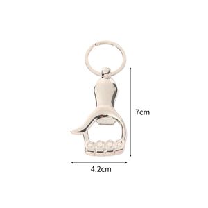 Décapsuleur de bouteille de bière en métal personnalisé et créatif, porte-clés en forme de pied, pendentif, personnalisation publicitaire, cadeaux promotionnels d'entreprise - Product Image 5
