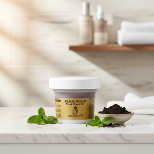 SKINFOOD Black Sugar Mask Wash off 120g Máscaras faciales de alta calidad Nueva llegada - Product Image 3