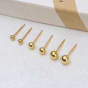 Pendientes de Aro Abiertos con Bola de Plata S925 Wenchi y Pasador de 4mm, Nuevos, 1625, Joyería Hecha a Mano con Oro Rosa, Certificado IGI, Modelo 16209 - Product Image 2