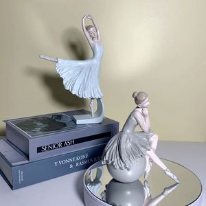 OEM Customized Ins Style Ballerina Resin Figurine Set - Graceful Dancer Statue for Home Office Birthday Gift - Product Image 1