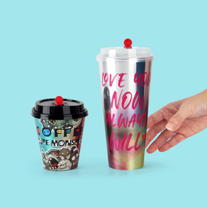 Custom logo Eco Recyclable 22/24/32oz IML PP <b>Plastic</b> <b>Cup</b> Holographic Gradient Glitter Big Capacity Cold Drink Iced Tea Soda <b>Cup</b> - Product Image 4