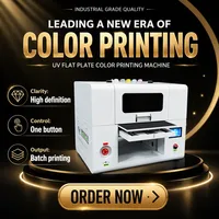 Impresora UV 3 en 1 OEM de 30*40cm con 2 cabezales de impresión Ricoh TX800 para etiquetas cilíndricas de cristal, impresión DTF de cama plana, multifuncional