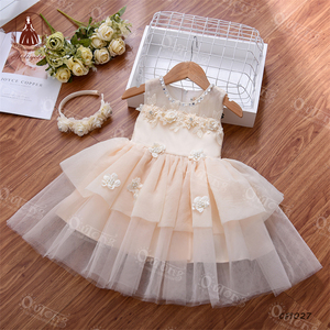 Yoyolei – robe de princesse pour fille, tenue à fleurs superposées, mode Offre Spéciale - Product Image 1