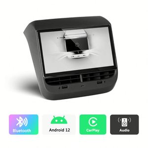 Système de voiture de divertissement 7 pouces à écran tactile de siège arrière pour Tesla Model 3/Y CarPlay Climate Control Multimedia Player 1 an - Product Image 3