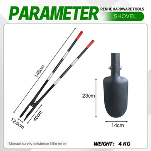Nouveau design, <span class=keywords><strong>outil</strong></span> de terrassement robuste en acier, transplanteur de <span class=keywords><strong>jardin</strong></span> détachable, pelle à <span class=keywords><strong>trous</strong></span> avec manche en fibre de verre - Product Image 2