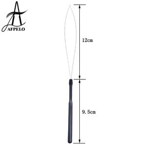 Jarum rajut rambut pegangan kayu, alat kait ekstensi rambut, jarum benang, lingkaran manik-manik Cincin mikro - Product Image 5