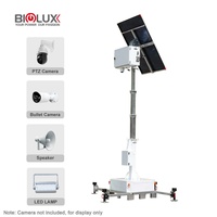 Tour solaire portable hors réseau avec panneau solaire 450W, batterie 2560Wh, mât télescopique 4m, tour solaire mobile pour vidéosurveillance