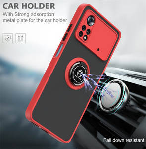Per Xiaomi Redmi Turbo 3 K50 Note da gioco 11T <span class=keywords><strong>Pro</strong></span> po X5 F6 M4 <span class=keywords><strong>X3</strong></span> <span class=keywords><strong>Pro</strong></span> NFC M5 F4 GT <span class=keywords><strong>Cover</strong></span> opaca custodia posteriore ibrida con anello - Product Image 2